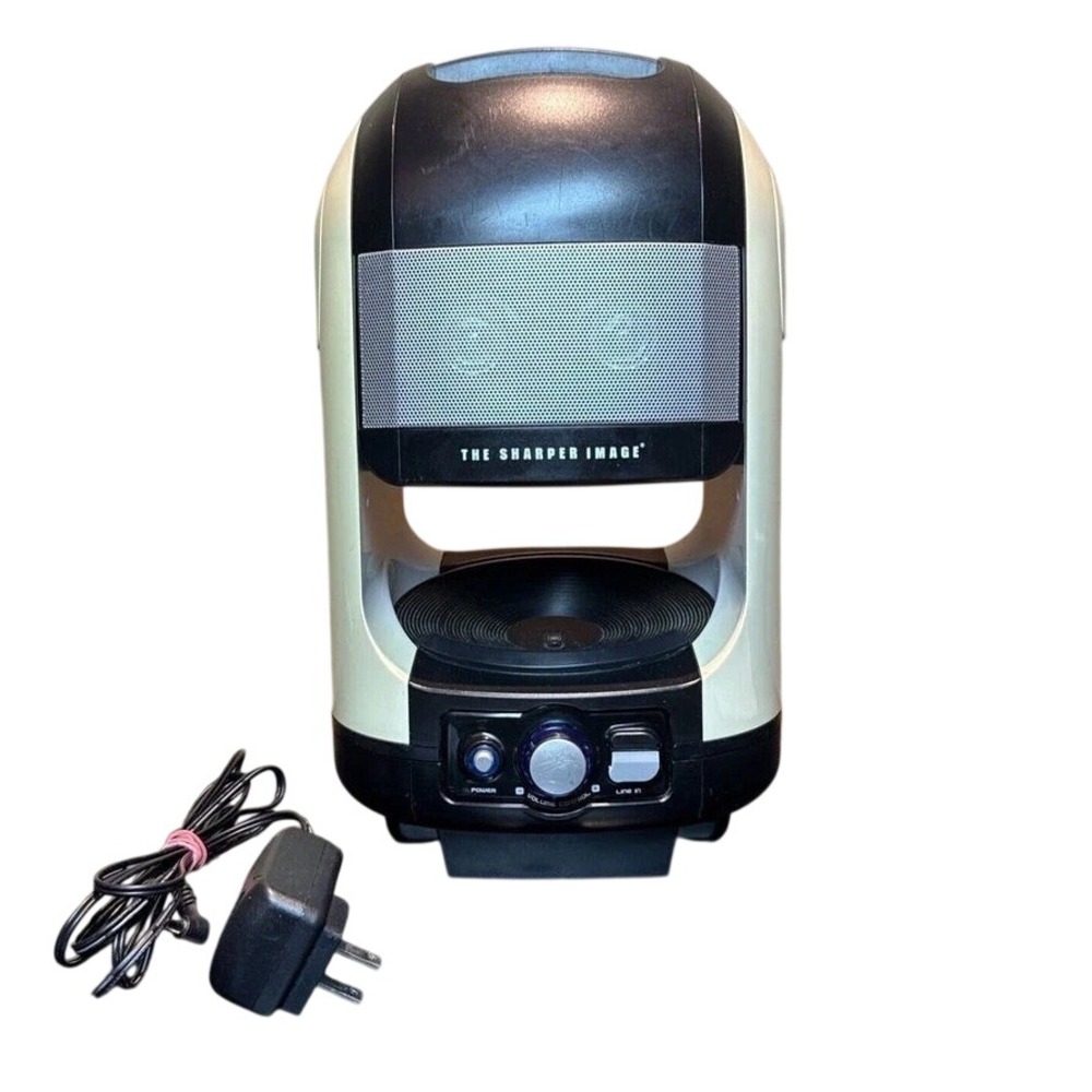 Sharper Image Portable Indoor Outdoor Speaker CEW112 Black Off-White Power Cord
